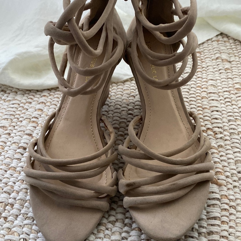 Strappy Wedge, beige color, neutral, comfortable